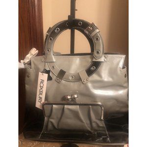 Silver/bl Ombré Leather Roxbury Purse New Org $450 W Dust Bag
